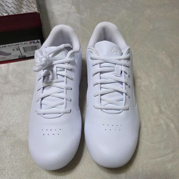 Fila Forlani Outline Flag Men's 7.5 White Motorsport Inspired Sneakers White NIB - Picture 2 of 11